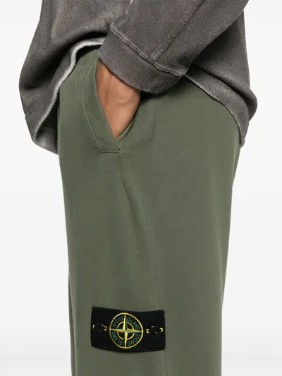 Shop Stone Island Logo Cotton Sweatpants