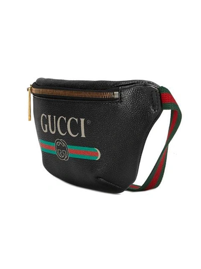 Shop Gucci Print Small Belt Bag In Black