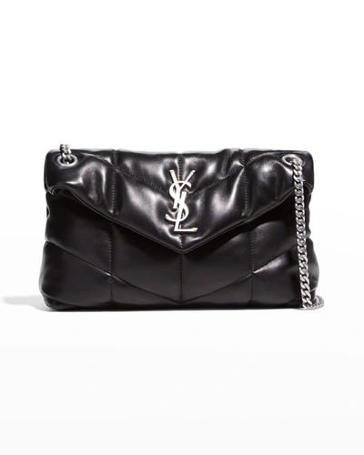 Saint Laurent Lou Lou Puffer Shoulder Bag In Nero