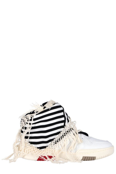 Saint Laurent Smith Cure 05 Leather High-top Sneakers In White