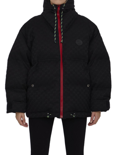 GUCCI GUCCI GG COTTON CANVAS PUFFER JACKET 