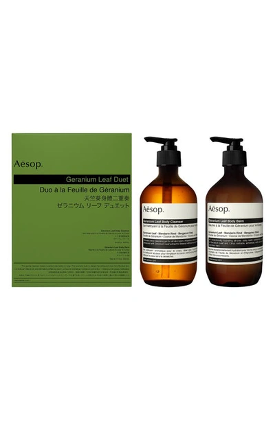 Aesop Geranium Leaf Body Cleanser And Balm Duet In N,a