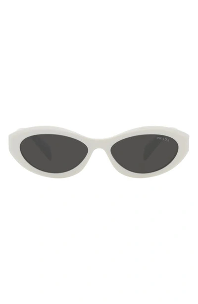 Prada 55mm Irregular Sunglasses In 17k08z