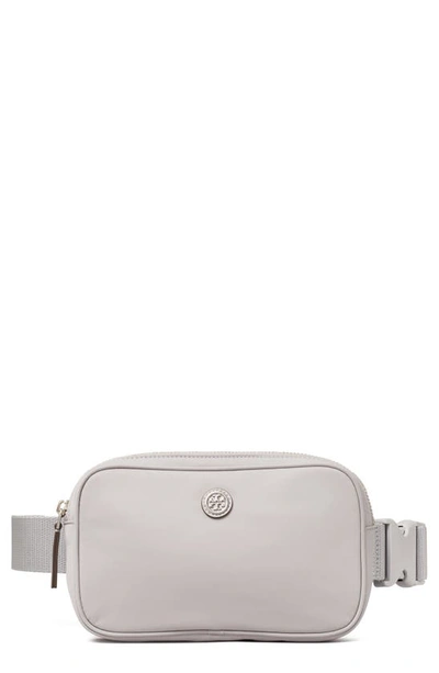 Tory Burch Virginia Nylon Belt Bag In Bay Gray