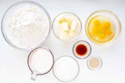 Ingredients for brioche