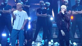 AI Eminem live deepfake at the MTV Awards: Emimen performs alongside what looks like a young Slim Shady