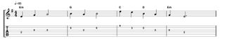 Guitar tablature