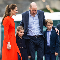 Prince William and Kate Middleton with Prince George