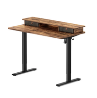 Fezibo Brasa standing desk with drawers and shelf