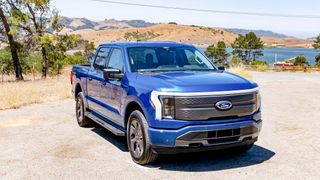 Ford F-150 Lightning parked outside in parking lot