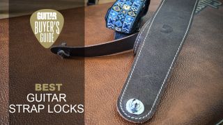 D'Addario strap with Schaller strap locks on a Gibson guitar case