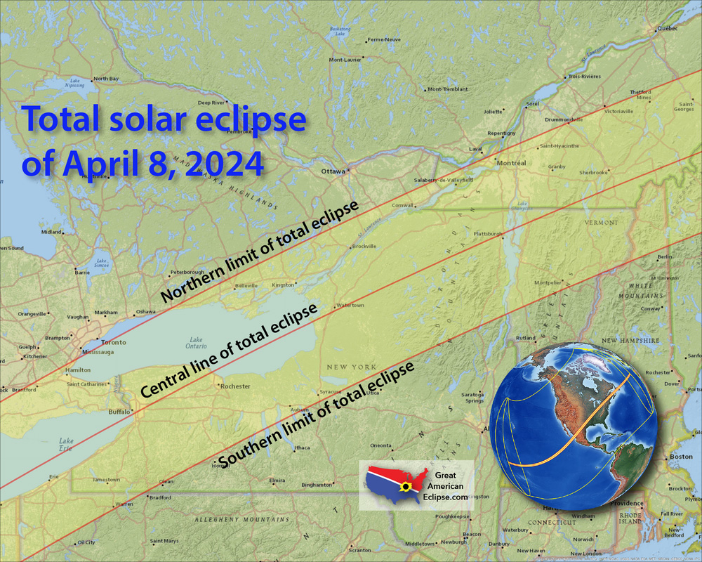 Total Solar Eclipse of 2024 Here Are Maps of the 'Path of Totality