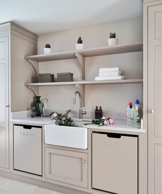 neutral laundry room