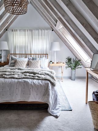 Rustic attic bedroom