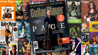 A collage of Guitar Player magazine covers