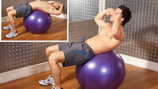 Gym ball crunch