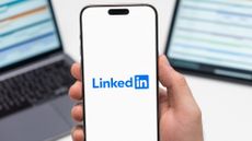 LinkedIn logo on a phone