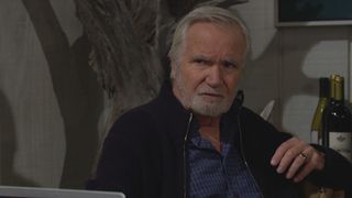 Eric (John McCook) looks concerned in The Bold and the Beautiful