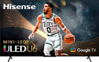 Hisense 50-Inch U6 Series 4K Google TV: $499.99 $299.99 at Amazon