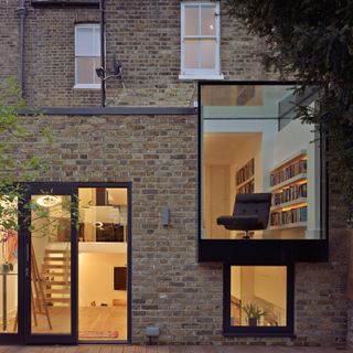 an extended and remodelled ground floor falt has been transformed with a sympathetic but modern two storey extension