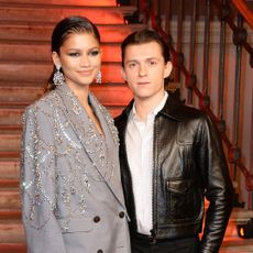 Zendaya and Tom Holland attend the 'Spider-Man: No Way Home' photo call