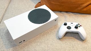 The Xbox Series S alongside its controller