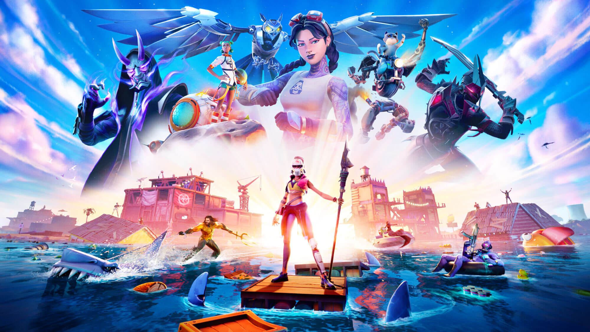 Fortnite Season 3 Battle Pass Trailer Jumps The Shark With Aquaman Helicopters And More Gamesradar