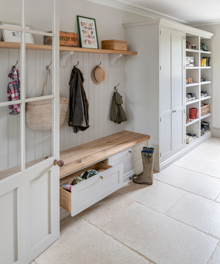 White boot room by Hush Kitchens