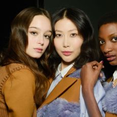 three models with shiny sleek hair