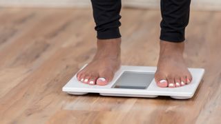 Person standing on scales