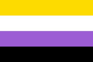 non binary pride community flag, lgbt symbol sexual minorities identity vector illustration