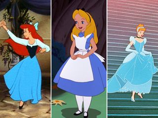 disney princesses wear blue