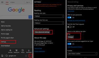 Microsoft Edge settings