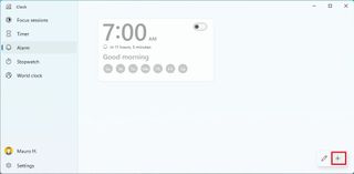 Create alarm with Clock