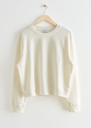 & Other Stories + Relaxed Cropped Cotton Sweatshirt