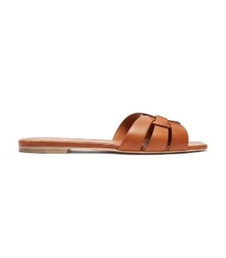 Saint Laurent + Tribute Nu Pieds Leather Sandals