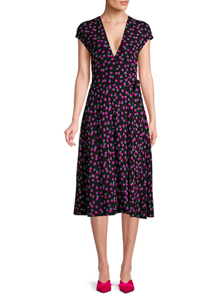 Diane von Furstenberg + Goldie Dandelion Print Wrap Dress