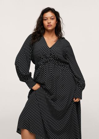 Mango + Polka-Dot Print Dress