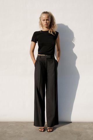 Zara + Wide Leg Pants