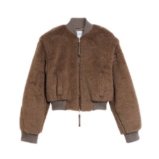 Max Mara + Teddy Fabric Bomber Jacket