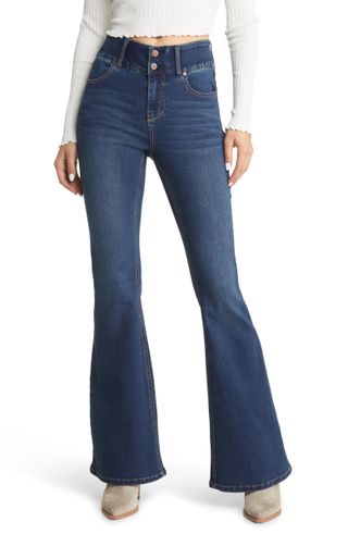 1822 Denim + Fit & Lift High Waist Flare Jeans