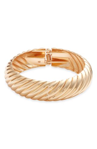 Open Edit + Twisted Hinged Bangle Bracelet