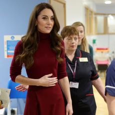 Kate Middleton during a visit to The Royal Marsden Hospital on January 14, 2025 in London, England