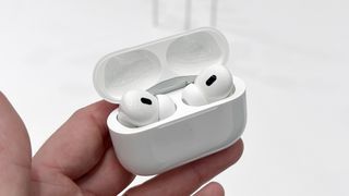 Image of the AirPods Pro 2 in action during launch