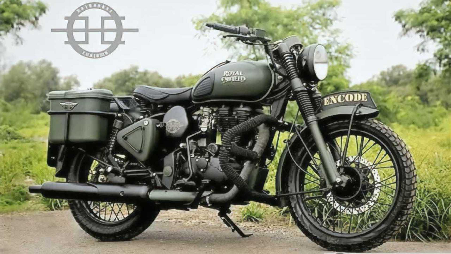 Custom Royal Enfield Classic 350 Encode Looks Like A WW2 Relic