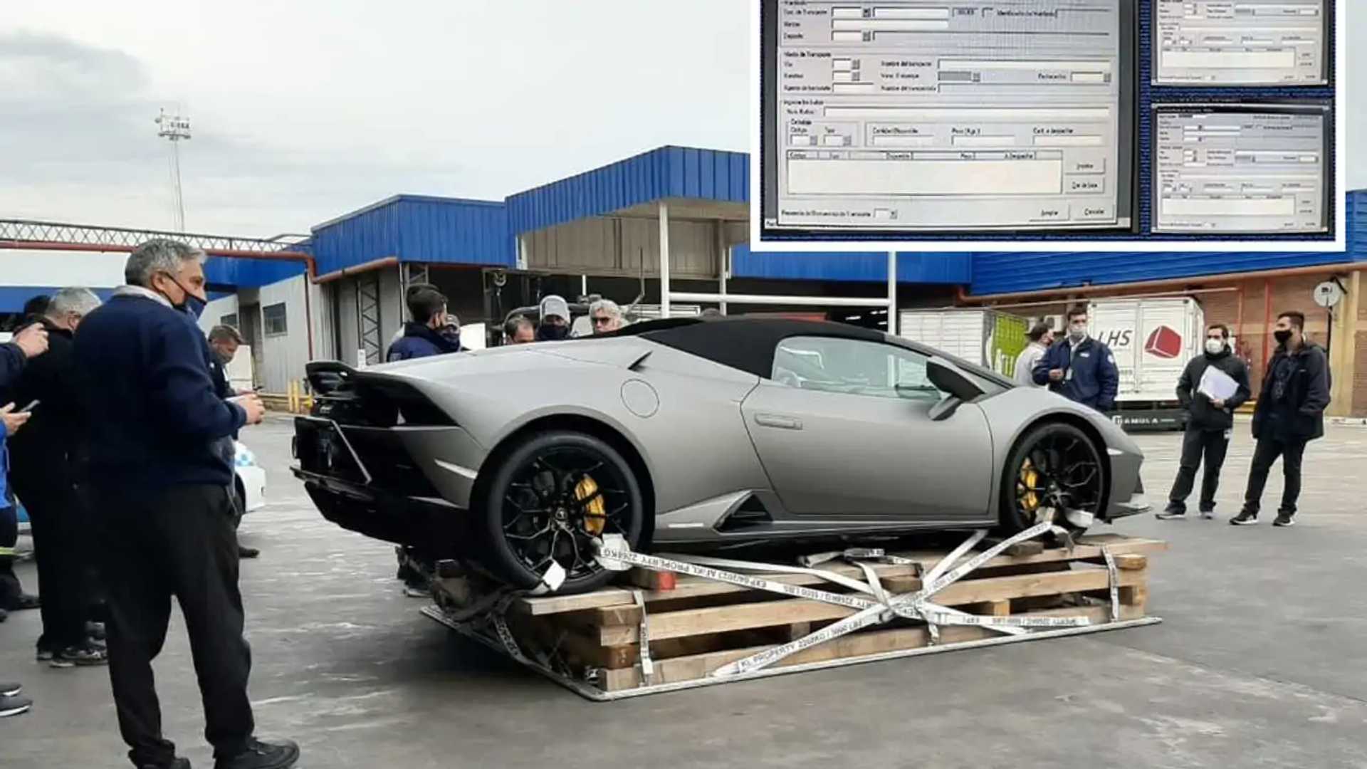 La Aduana publicó los datos y costos del Lamborghini que Guillermo Chetta  trajo a la Argentina