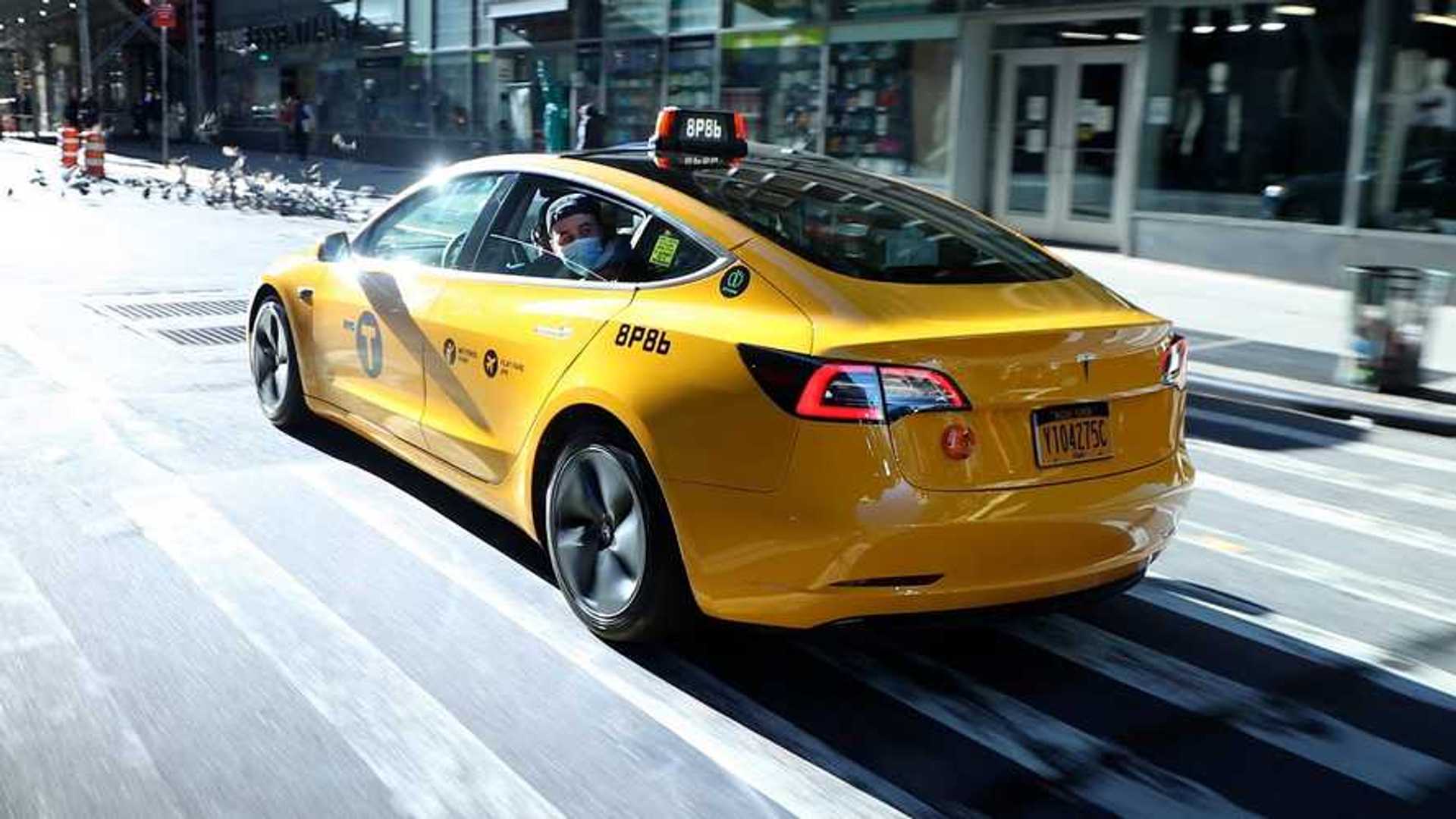 Go For A Ride In Ny S First Tesla Model 3 Yellow Taxi Cab