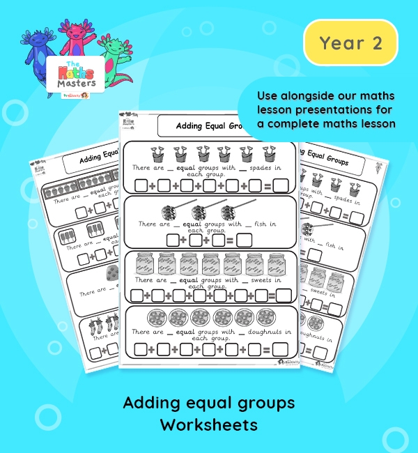 Year 2 | Adding Equal Groups Worksheets | Year 2 Times Table Worksheets