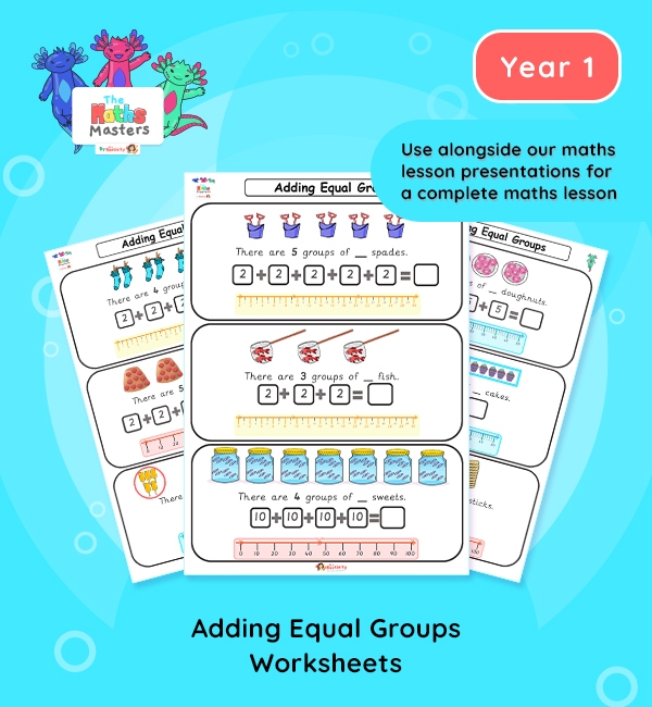 Year 1 | Adding Equal Groups Worksheets | Year 1 Multiplication And ...