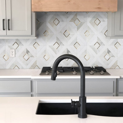 Luxor Backsplash Tile in kitchen